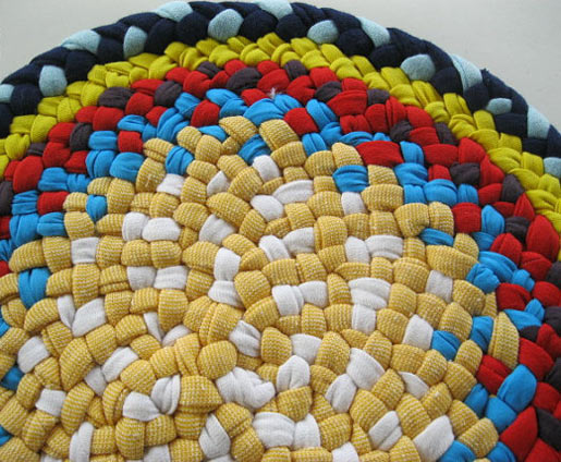 手工编织地垫的制作方法